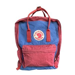 Fjallraven Kanken Backpack Royal Blue Ox Red Distressed